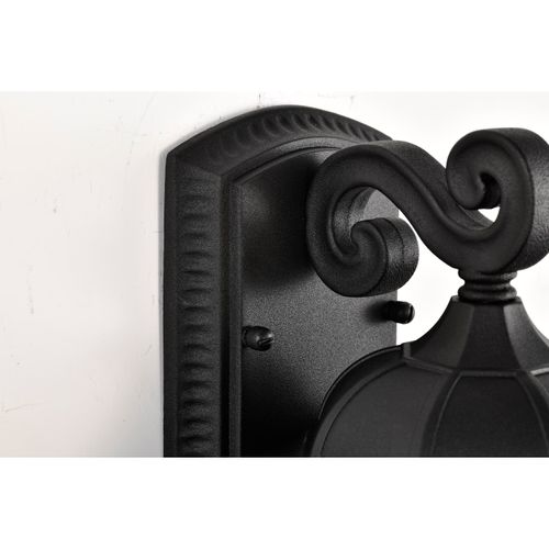 Main product image of East River Collection 1 Light Outdoor Small Wall Fixture LED SMART Starfish RGBTW CCT Selectable Matte Black Clear Water Glass