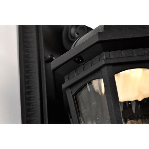 Main product image of East River Collection 1 Light Outdoor Small Wall Fixture LED SMART Starfish RGBTW CCT Selectable Matte Black Clear Water Glass