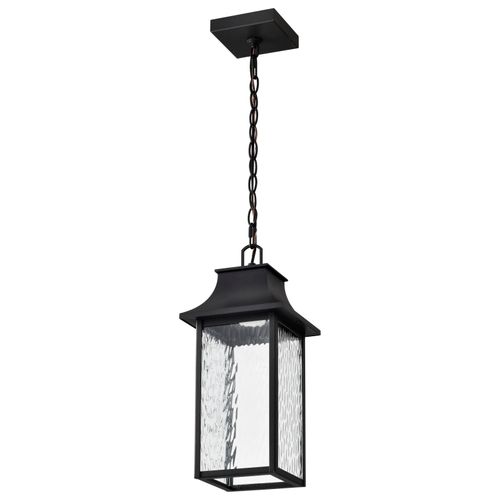 Main product image of Austen Collection 1 Light Outdoor Hanging Fixture LED SMART Starfish RGBTW CCT Selectable Matte Black Clear Water Glass