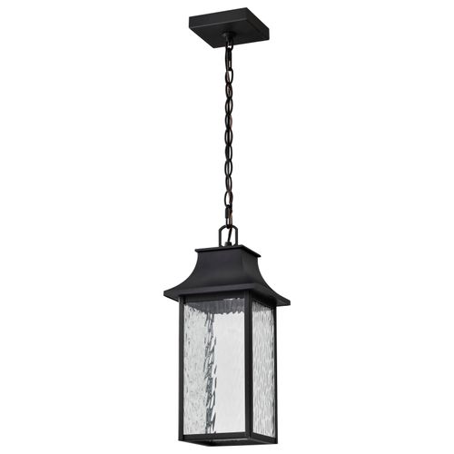 Main product image of Austen Collection 1 Light Outdoor Hanging Fixture LED SMART Starfish RGBTW CCT Selectable Matte Black Clear Water Glass
