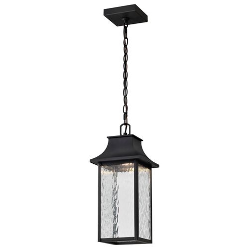 Main product image of Austen Collection 1 Light Outdoor Hanging Fixture LED SMART Starfish RGBTW CCT Selectable Matte Black Clear Water Glass