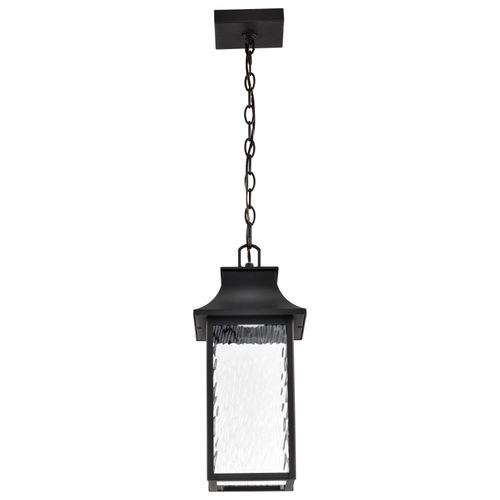Main product image of Austen Collection 1 Light Outdoor Hanging Fixture LED SMART Starfish RGBTW CCT Selectable Matte Black Clear Water Glass