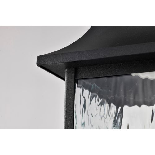 Main product image of Austen Collection 1 Light Outdoor Hanging Fixture LED SMART Starfish RGBTW CCT Selectable Matte Black Clear Water Glass