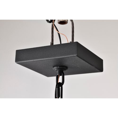 Main product image of Austen Collection 1 Light Outdoor Hanging Fixture LED SMART Starfish RGBTW CCT Selectable Matte Black Clear Water Glass