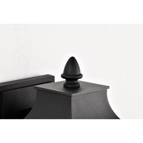 Main product image of Austen Collection 1 Light Outdoor Small Wall Fixture LED SMART Starfish RGBTW CCT Selectable Matte Black Clear Water Glass