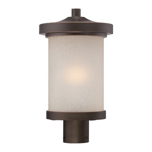 Main product image of Diego LED Outdoor Post w/ Satin Amber Glass