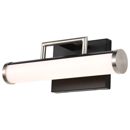 Main product image of Solano LED Small Vanity Black and Brushed Nickel Finish White Acrylic Lens