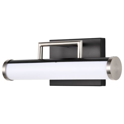 Main product image of Solano LED Small Vanity Black and Brushed Nickel Finish White Acrylic Lens