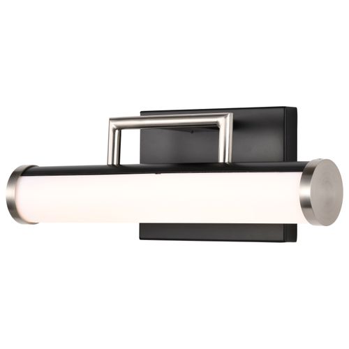 Main product image of Solano LED Small Vanity Black and Brushed Nickel Finish White Acrylic Lens