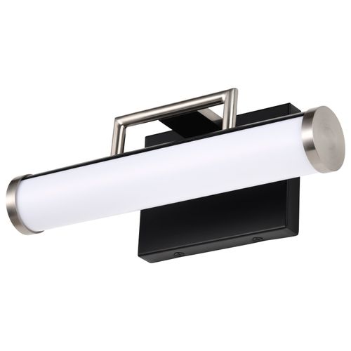 Main product image of Solano LED Small Vanity Black and Brushed Nickel Finish White Acrylic Lens