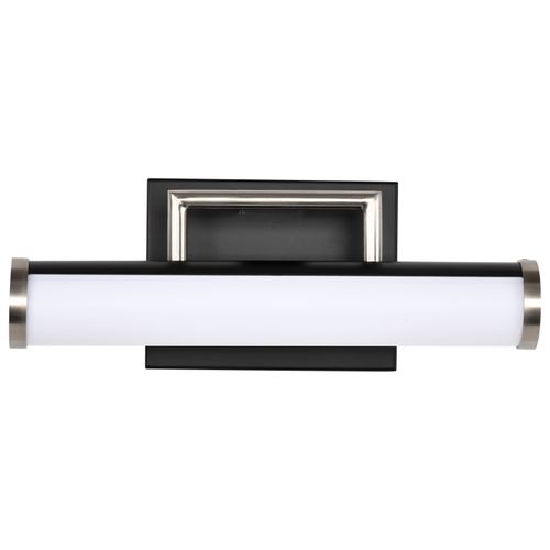 Main product image of Solano LED Small Vanity Black and Brushed Nickel Finish White Acrylic Lens