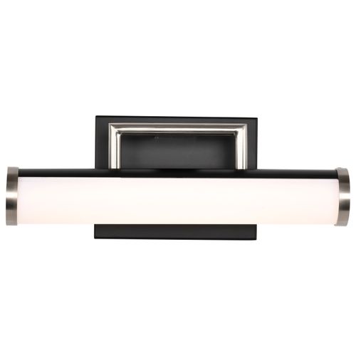Main product image of Solano LED Small Vanity Black and Brushed Nickel Finish White Acrylic Lens
