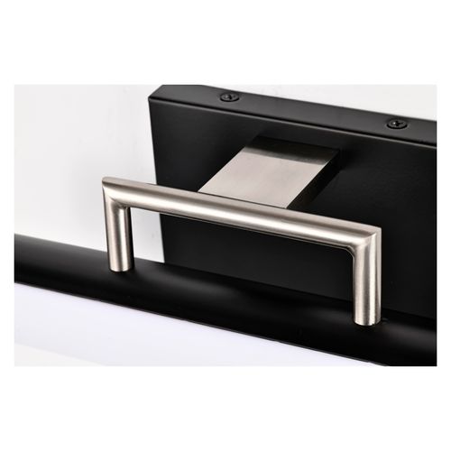 Main product image of Solano LED Small Vanity Black and Brushed Nickel Finish White Acrylic Lens