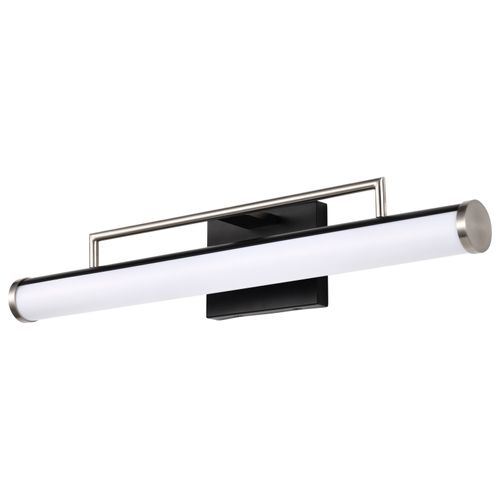 Main product image of Solano LED Medium Vanity Black and Brushed Nickel Finish White Acrylic Lens