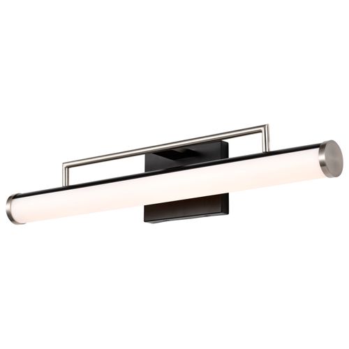 Main product image of Solano LED Medium Vanity Black and Brushed Nickel Finish White Acrylic Lens