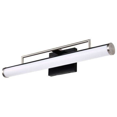 Main product image of Solano LED Medium Vanity Black and Brushed Nickel Finish White Acrylic Lens