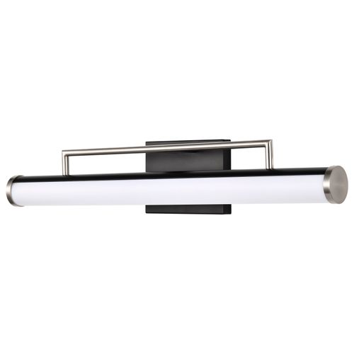 Main product image of Solano LED Medium Vanity Black and Brushed Nickel Finish White Acrylic Lens