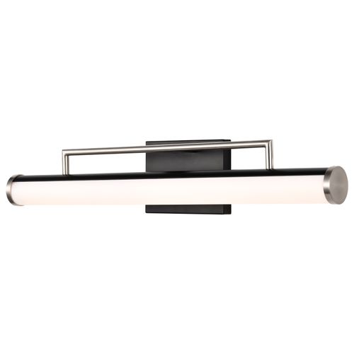 Main product image of Solano LED Medium Vanity Black and Brushed Nickel Finish White Acrylic Lens