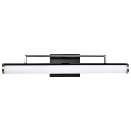 Main product image of Solano LED Medium Vanity Black and Brushed Nickel Finish White Acrylic Lens