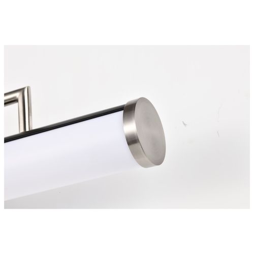 Main product image of Solano LED Medium Vanity Black and Brushed Nickel Finish White Acrylic Lens
