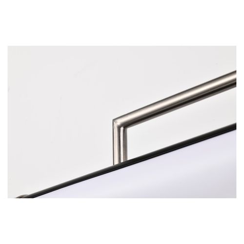 Main product image of Solano LED Medium Vanity Black and Brushed Nickel Finish White Acrylic Lens