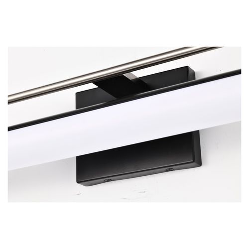 Main product image of Solano LED Medium Vanity Black and Brushed Nickel Finish White Acrylic Lens