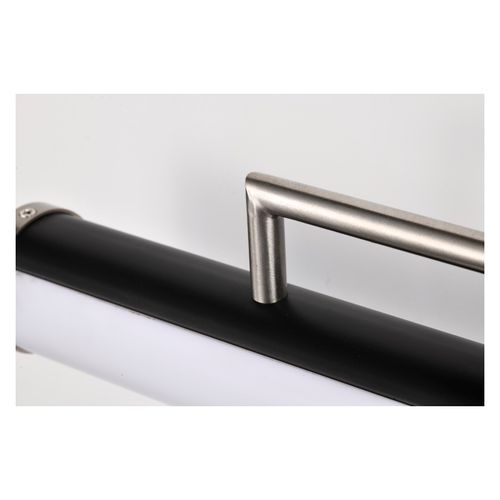 Main product image of Solano LED Medium Vanity Black and Brushed Nickel Finish White Acrylic Lens