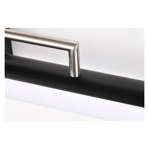Main product image of Solano LED Large Vanity Black and Brushed Nickel Finish White Acrylic Lens