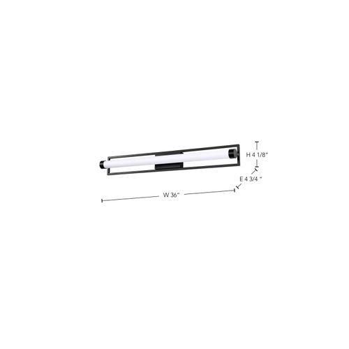 Main product image of Canal LED Large Vanity Matte Black Finish White Acrylic Lens