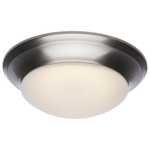 Main product image of 18W Flush Mount Twist & Lock Fixture LED 12" Brushed Nickel Finish Frosted Glass