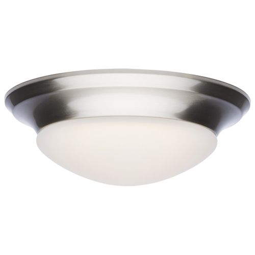 Main product image of 18W Flush Mount Twist & Lock Fixture LED 12" Brushed Nickel Finish Frosted Glass