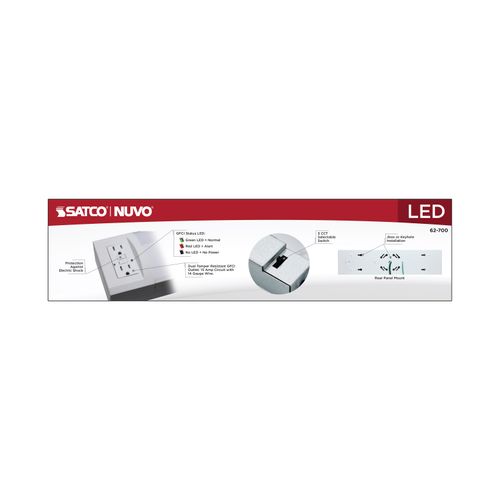 Main product image of 14W 18" LED Ceiling Wrap, Dual GFCI, 27K/30K/35K/40K/50K CCT Selectable