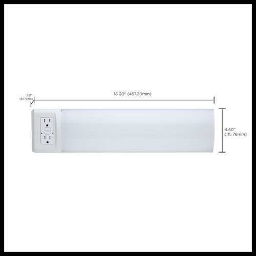 Main product image of 14W 18" LED Ceiling Wrap, Dual GFCI, 27K/30K/35K/40K/50K CCT Selectable