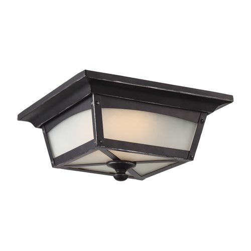 Main product image of Essex Flush Lantern Sterling Black Finish