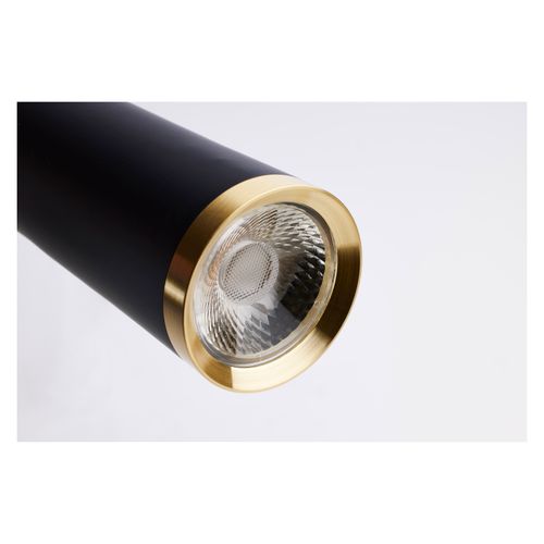 Main product image of Melrose 12 Watt 16" LED Pendant Matte Black and Brushed Brass Finish