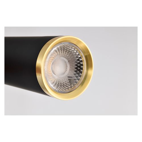 Main product image of Melrose 12 Watt 16" LED Pendant Matte Black and Brushed Brass Finish