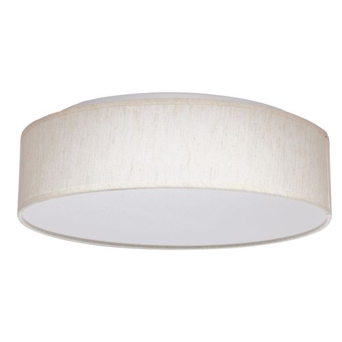 Main product image of 15" CCT Selectable Fabric Drum LED Decor Flush Mount Fixture Beige Fabric Shade Acrylic Diffuser