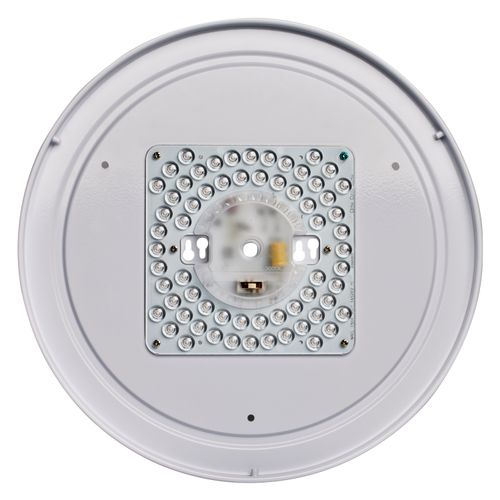 Main product image of 15" CCT Selectable Fabric Drum LED Decor Flush Mount Fixture Beige Fabric Shade Acrylic Diffuser