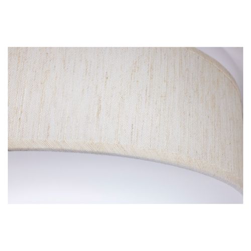 Main product image of 15" CCT Selectable Fabric Drum LED Decor Flush Mount Fixture Beige Fabric Shade Acrylic Diffuser