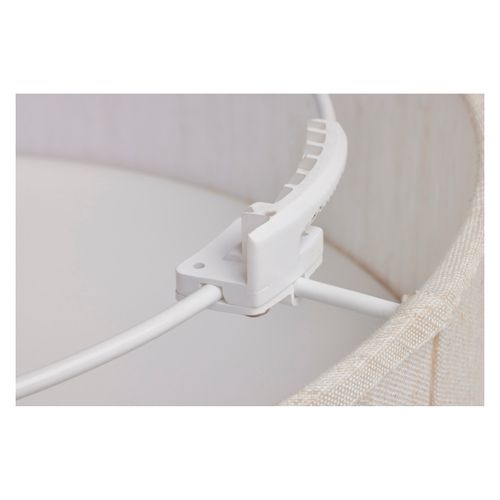 Main product image of 15" CCT Selectable Fabric Drum LED Decor Flush Mount Fixture Beige Fabric Shade Acrylic Diffuser