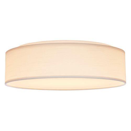 Main product image of 15" CCT Selectable Fabric Drum LED Decor Flush Mount Fixture White Fabric Shade Acrylic Diffuser