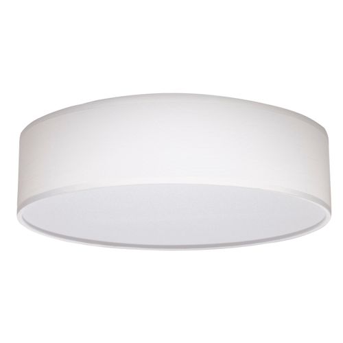 Main product image of 15" CCT Selectable Fabric Drum LED Decor Flush Mount Fixture White Fabric Shade Acrylic Diffuser
