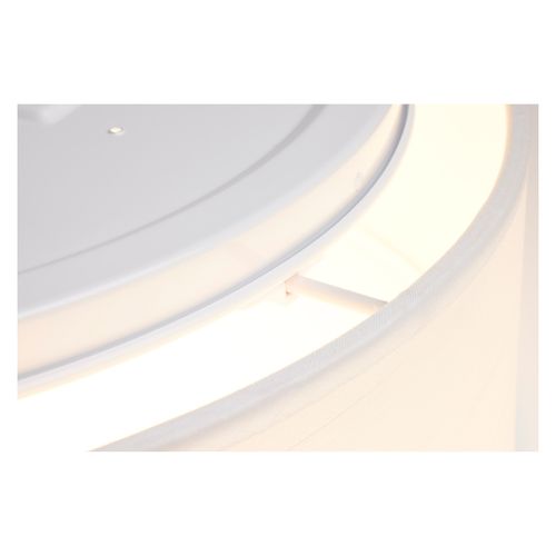 Main product image of 15" CCT Selectable Fabric Drum LED Decor Flush Mount Fixture White Fabric Shade Acrylic Diffuser