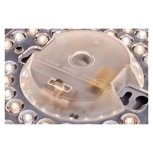 Main product image of 15" CCT Selectable Fabric Drum LED Decor Flush Mount Fixture White Fabric Shade Acrylic Diffuser