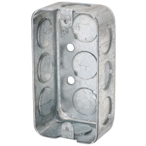 Main product image of 4" L x 2" W x 1-1/2" D Steel Utility Box w/ 1/2" Knockouts