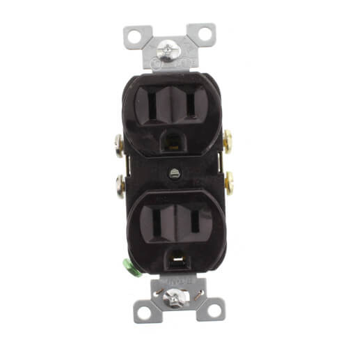 Brown Electrical Duplex Receptacle (15A, 125V)