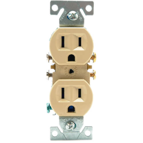 Main product image of Ivory Electrical Duplex Receptacle (15A,125V)