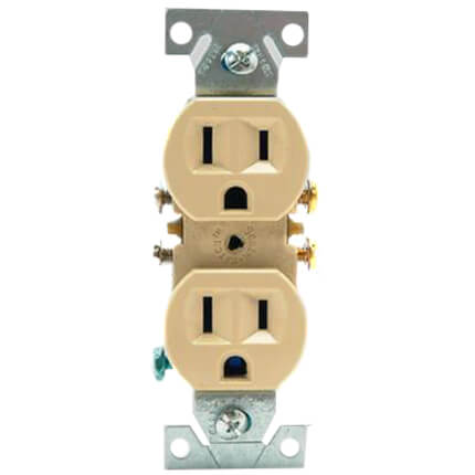 Brown Electrical Duplex Receptacle (20A, 125V) 