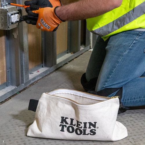 Main product image of 16" Extra-Long Canvas Tool Pouch/Zipper Bag (Natural)