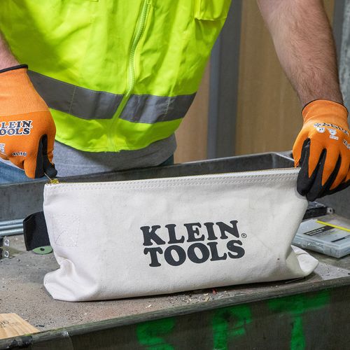 Main product image of 16" Extra-Long Canvas Tool Pouch/Zipper Bag (Natural)